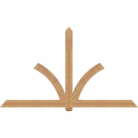 Ekena Millwork Redmond Timber Gable Bracket, Western Red Cedar, 108"W x 63"H x 3 1/2"D x 5 1/2"F, 14/12 Pitch GBW108X63X0406RED00SWR